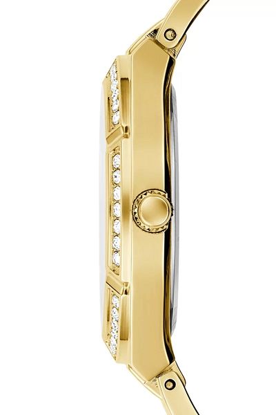 Guess Gugw0033l8 Gold Plated Jewelled Wristwatch