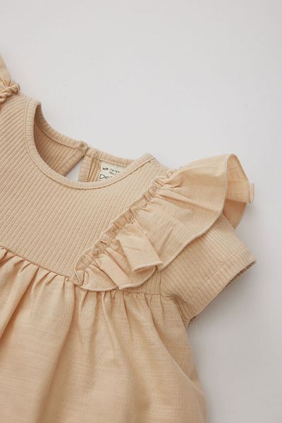 DeFacto Baby Girl Crew Neck Ribbed Camisole Short Sleeve T-Shirt B9462a524sp