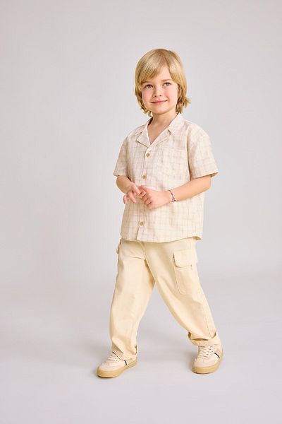 DeFacto Short Sleeve Checkered Shirt for Baby Boy - B9258a5er98mc