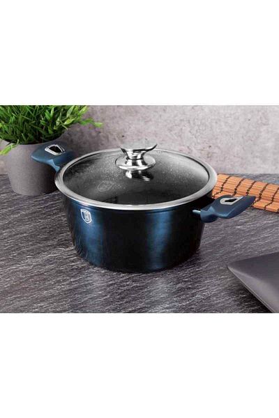 Berlinger Haus Set de veselă Aquamarine Metallic Line din 10 piese, cu finisaj de marmură