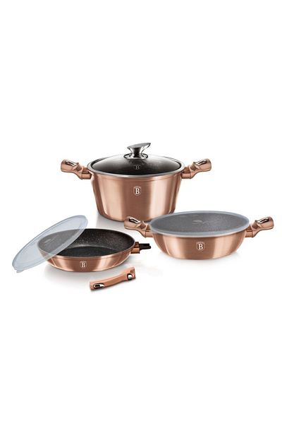 Berlinger Set de tacamuri cu suprafata de marmura de 6 bucati Rosegold Metallic Line