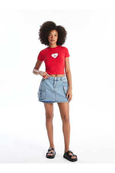 LC Waikiki Fustă Jeans Slim Fit pentru femei