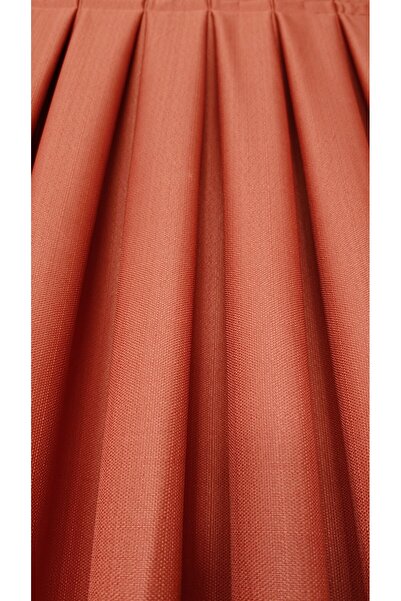 Yuka Orange Panel Backdrop Curtain, Luxury Heavy Weight 1/3 Folded Solid Color