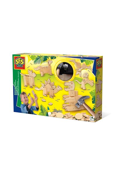 SES Creative Creative set - Wooden dinosaurs