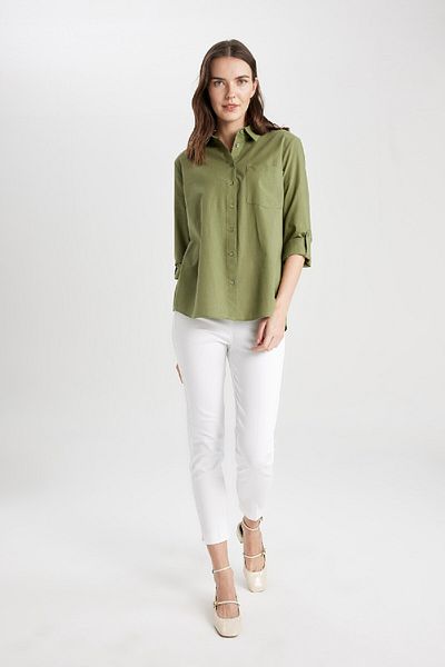 DeFacto Regular Fit Long Sleeve Shirt W7734az24sm