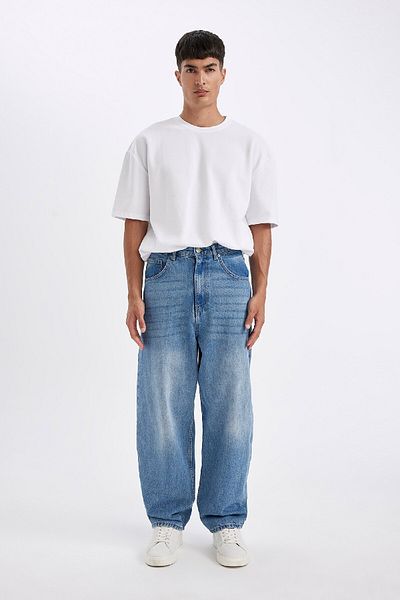 DeFacto Wide Baggy Fit Wide Fit Regular Waist Wide Leg Jeans B5788ax24sp