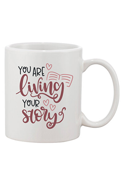 OEM Εξατομικευμένη λευκή κούπα 'Ζεις την ιστορία σου', κεραμική, INOVATIX®. 3...