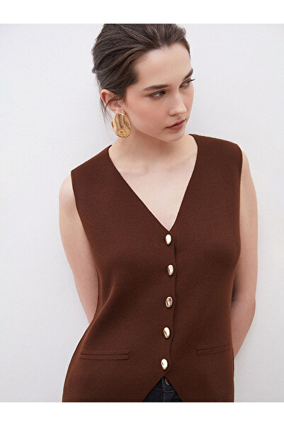 LC Waikiki Γυναικείο πλεκτό γιλέκο με λαιμόκοψη V