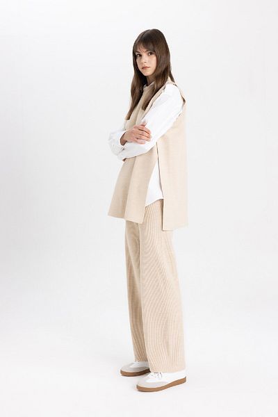 DeFacto Knitwear Pants Straight Fit Wide Wide Leg C2088Ax24Sp