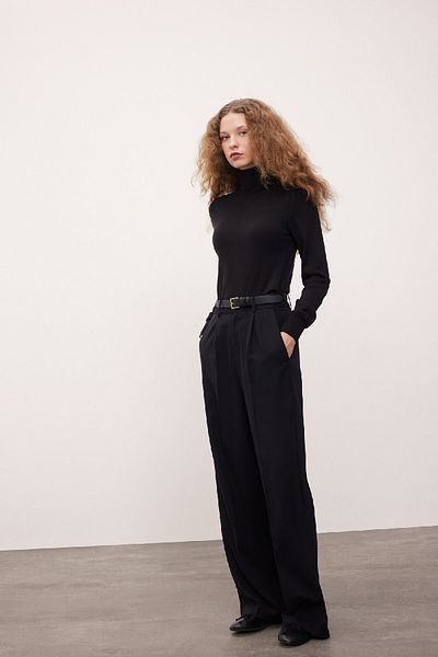 DeFacto Large Throat Winter Para - Black Basic Long Waist Pocket C202