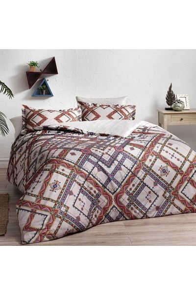 Taç 6-piece satin double bed linen, TaçDELUX Digital Palvin