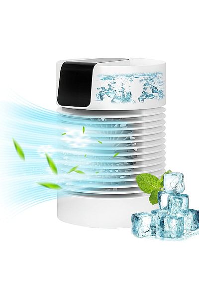 COOYA 4-In-1 Portable Air Conditioners Fan, With 3-Speed 360° Rotation Personal Air Conditioner Air Cooler