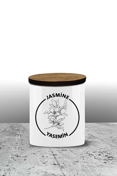 Bytwo Jasmine Storage Container - Ceramic Storage Container - Spice Rack - 300ml Storage Container