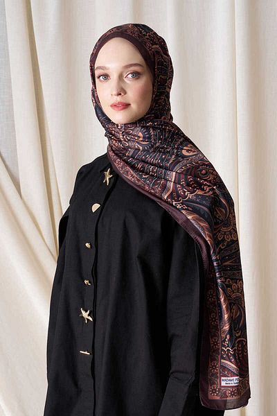 Madame Polo Кафяв исторически шал Florentis