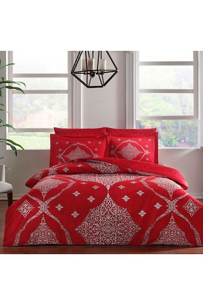 Taç Luxury satin double bed linen, TaçElegance, Aira Kirmizi (Red)