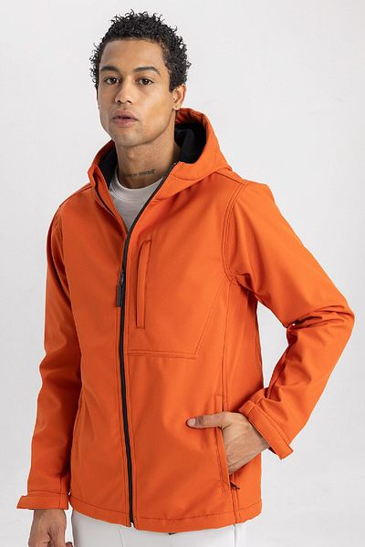DeFacto Παλτό Softshell - Αδιάβροχο, Αντιανεμικό, Κουκούλα, Φερμουάρ C3071ax24sp