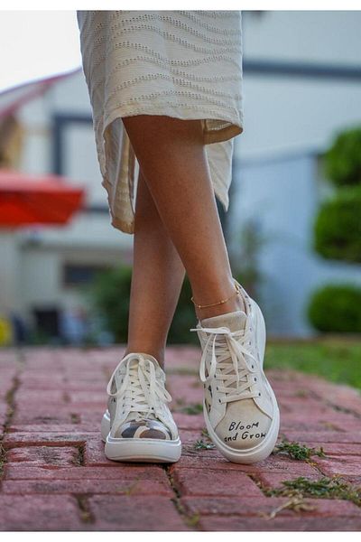 Dogo Adidași de damă din piele vegană bej - design Bloom and Grow