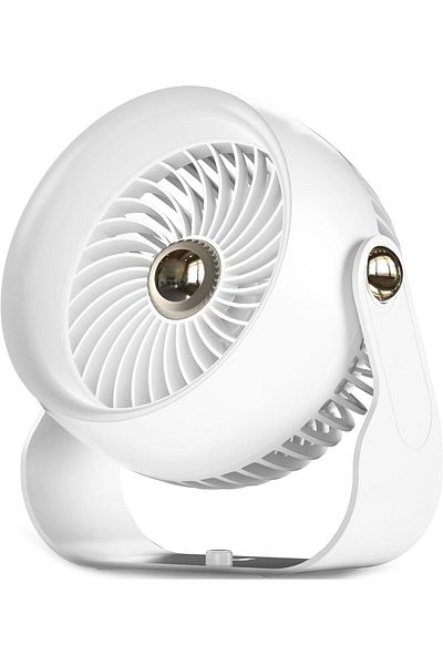COOYA Desk Fan, 6 Inch Quiet Air Circulator Fan, 4 Speeds with Strong Airflow, 270° Rotate Portable Fan
