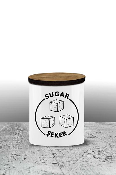 Bytwo Sugar Storage Container - Ceramic Storage Container - Spice Rack - 300ml Storage Container