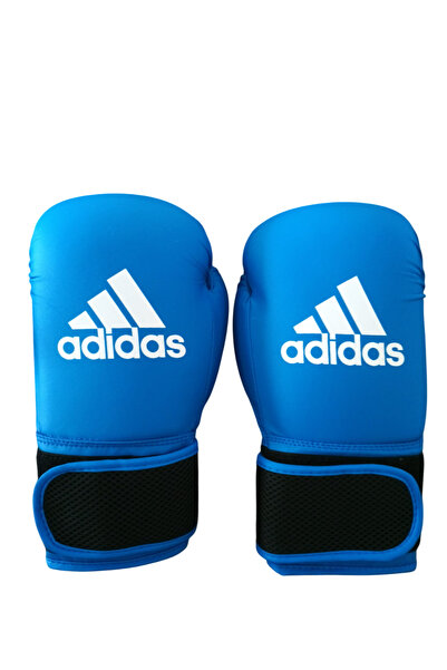 adidas Hybrid25 Adih25 Suni deri Antrenman eldiveni Logolu Mavi 12 oz