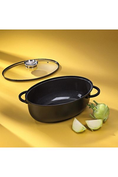 KELA Keck Lang Baking tray with aromatic lid and ceramic surface ATURA 45x28x13cm