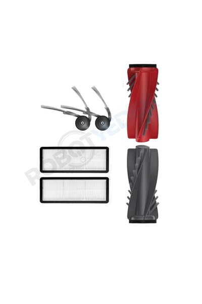 robotyedek Set de filtre Hepa cu perie fără mop compatibil Roborock Qrevo Cur...