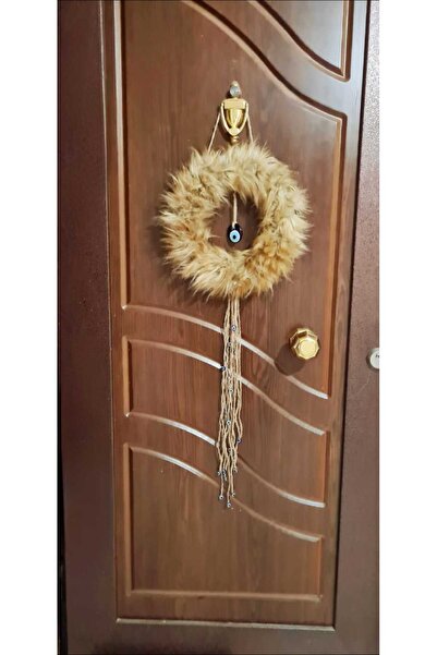 KNC Nazar boncuklu pelüş kapı süsü kapı çelengi elemeği özel tasarım