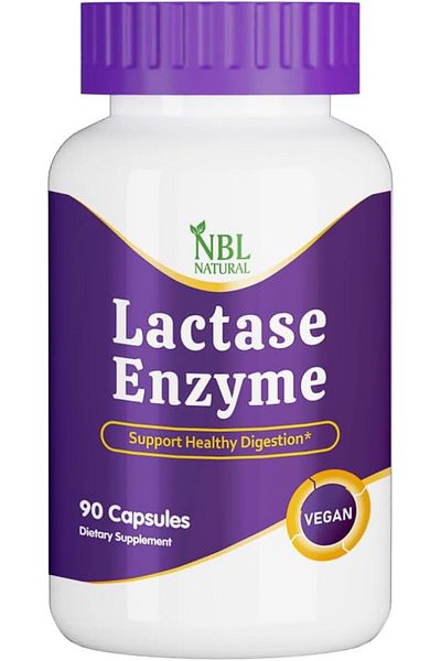 NBL Natural Enzymes Lactase, With Protease, Relieves Digestive Discomfort, 90 capsules