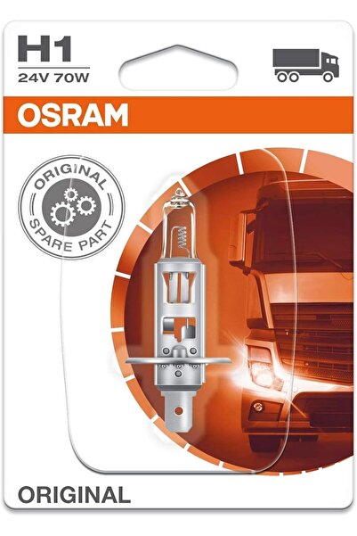 Osram H1 24V 70W Orijinal Kamyon Halojen Far Ampulü, Tekli Blister