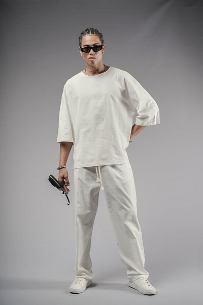 Butik Комплект от горнище с ленен плат, голям размер, TREND WE