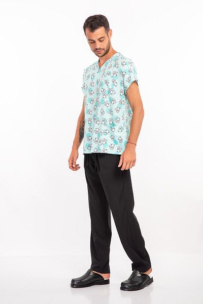 Nur Medikal Giyim Set de uniforme pentru asistentă unisex cu tematică iepure