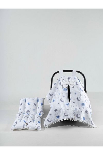 Letizia Stroller Cover Suspension and Cushion Set Blue