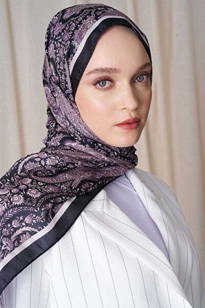 Madame Polo Σάλι Veloria Motif - Μαύρο και Μπεζ