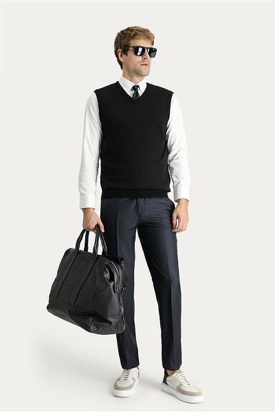 Kiğılı V-Neck Cotton Knitwear Sweater