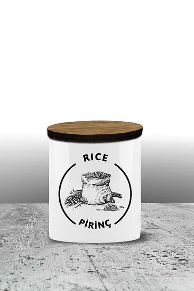 Bytwo Brass Storage Container - Ceramic Storage Container - Spice Rack - 300ml Storage Container