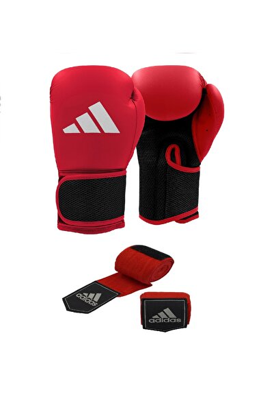 adidas Hybrid 25 Boks Eldiveni Ve 3,5 Metre Bandaj 2'li Set