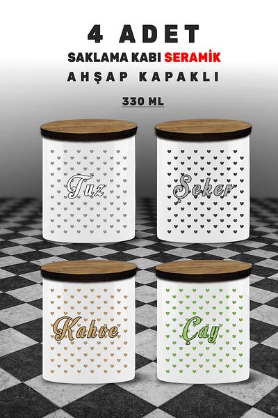 Bytwo 4 Mixed Kilo Spades Uzayşevleri - Salt Tea Sugar Coffee - Spice Set
