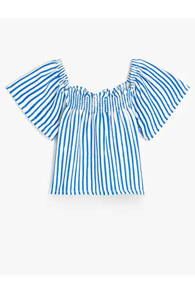 Koton بلوزة مخططة باللون الأزرق