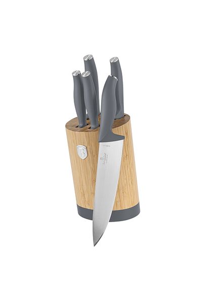 Alpina Knife set with BAMBOO stand 6 pcs Aspen Collection