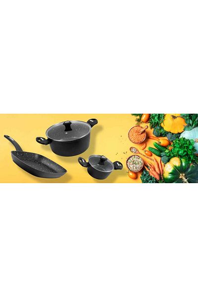 Carl Schmidt Sohn Set veselă cu suprafață de marmură Marburg 7 buc