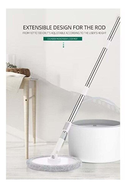 COOYA Spinning Mop Bucket Set,360° Rotatable Flat Mop with Self-separating Dirty and Clean Water System