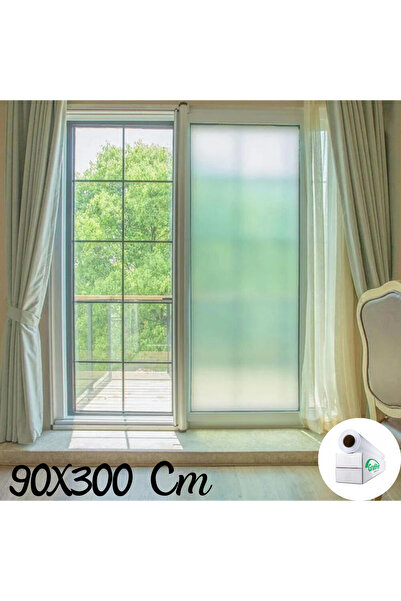 Genel Markalar 90 Cm x 3 Metre Cam Kumlama, Ofis, Duşakabin ve Balkon Camı Buzlu Kaplama Folyosu