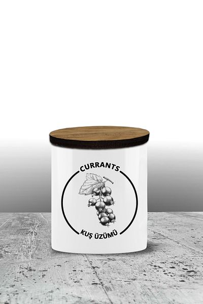 Bytwo Currant Storage Container - Ceramic Storage Container - Spice Rack - 300ml Storage Container