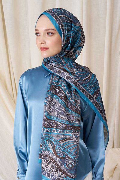 Madame Polo Șal cu motiv Blue History Florentis