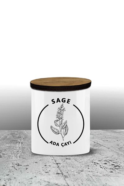 Bytwo Ceramic Island Tea Storage Container - 300ml + Storage Container