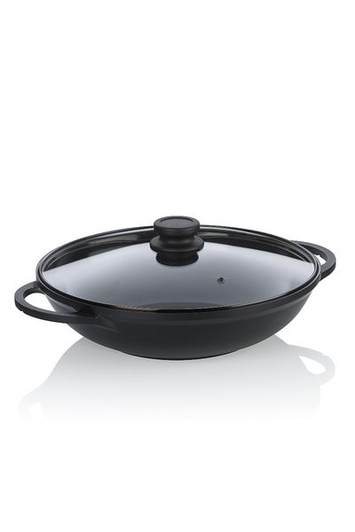 KELA Keck Lang WOK pan with ceramic surface and lid ATURA 32 cm