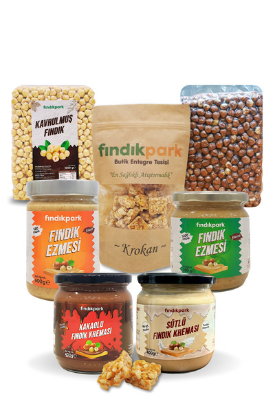 Midi Paket Fındık Kreması Fındık Ezmesi Kavrulmuş Fındık Fındık Krokan Çiğ Fındık