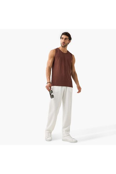 Iconic Iconic Textured Sleeveless T-shirt