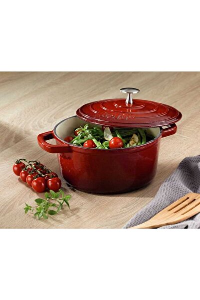 KELA Keck Lang Cast iron baking tray with lid CALIDO 21 cm red