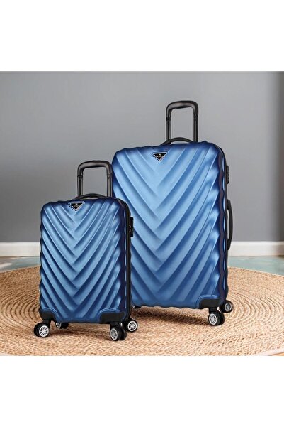 My Valice Lotus Abs Kabin Ve Büyük Boy Lacivert 2'li Valiz Seti